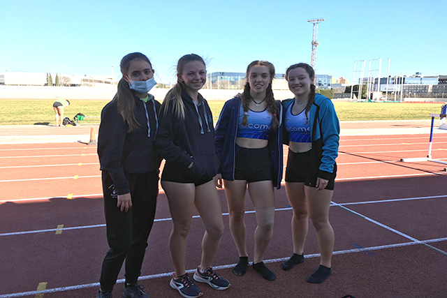 Representació femenina en el pentatlón sub16-sub18-Nogueira - Mesquida - Capó - Subirats