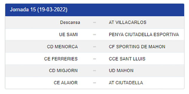 Próxima jornada Liga Regional