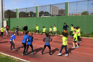 Calentamiento conjunto categorias Sub8 y Sub10