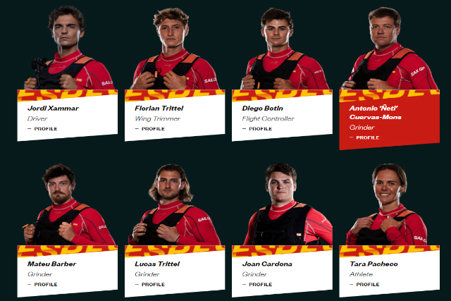 Equipo ESP con Joan Cardona-SailGP