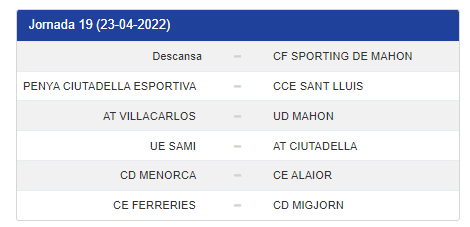 Próxima jornada Liga Regional
