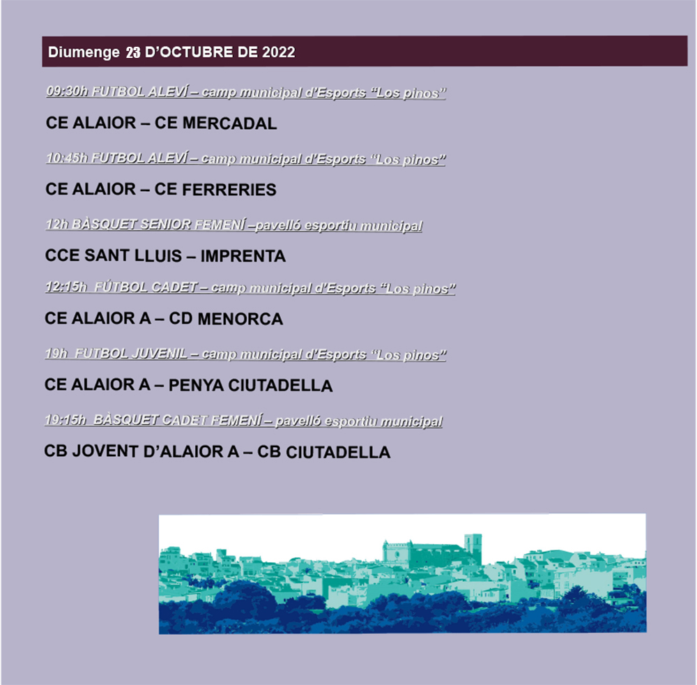 AGENDA ESPORTIVA LOCAL