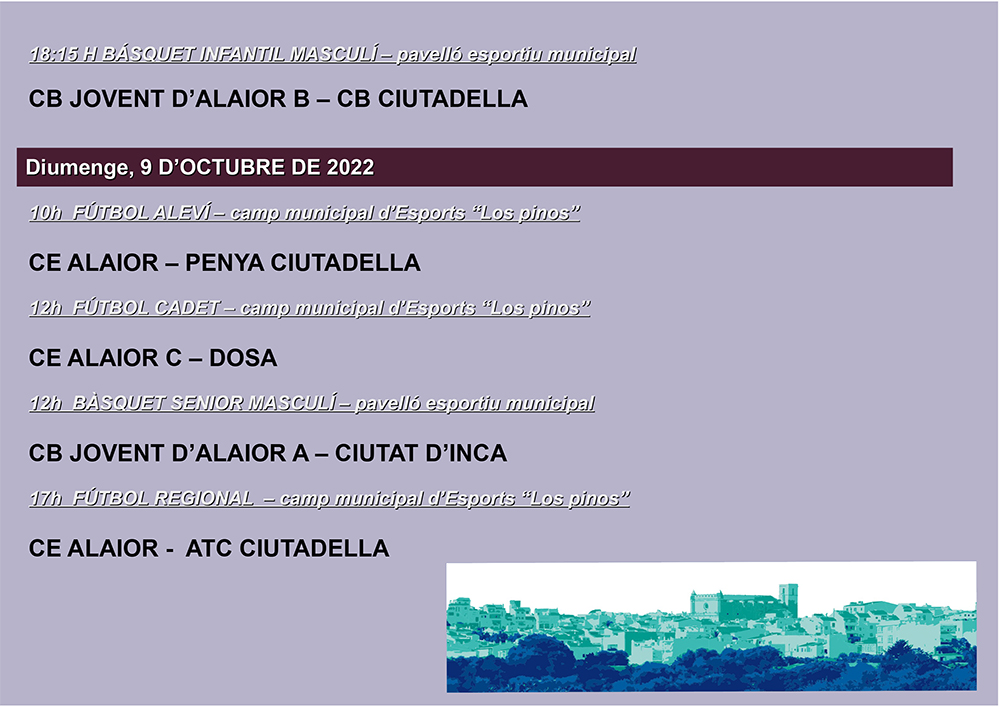 Agenda Esportiva d’Alo