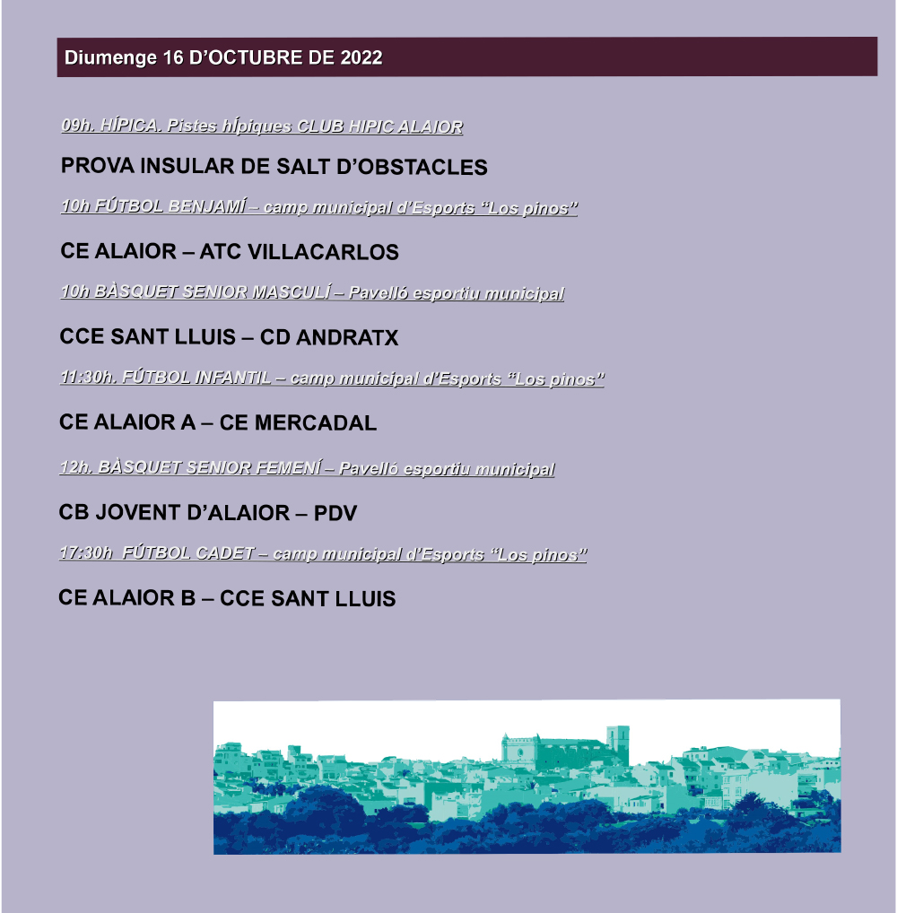 AGENDA ESPORTIVA Lô 2022