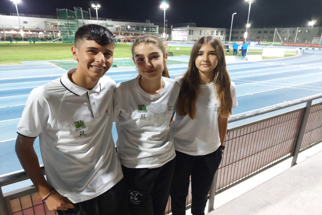 Bartolome Cardona (Alaior Esport) y las atletas Nicole Bagur y Jimena Pons (ambas del Cecome CCE Sant Lluis Menorca Atletisme), Selección baleares