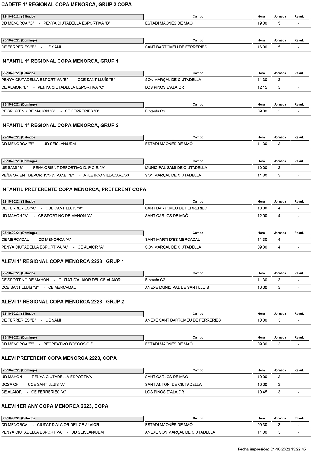 Horarios Futbol-221021