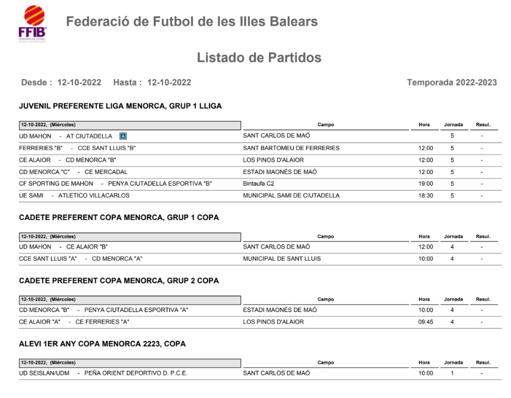 Horarios Futbol Menorca -1