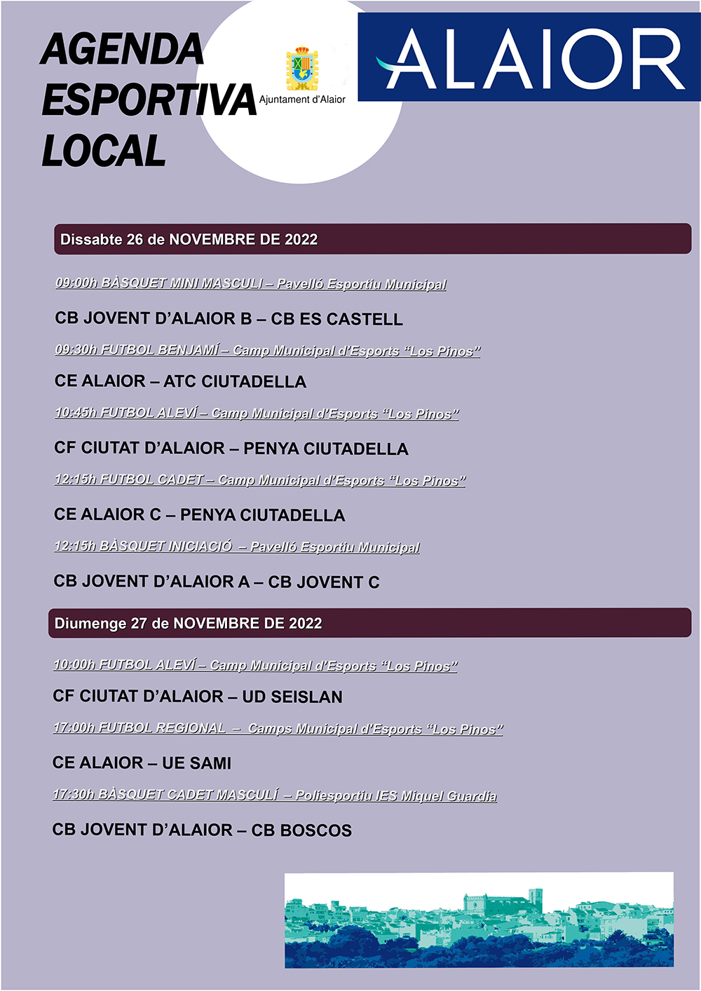 AGENDA ESPORTIVA de LÔ-1