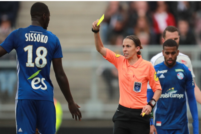 Stéphanie Frappart en el Madrid-Celtic