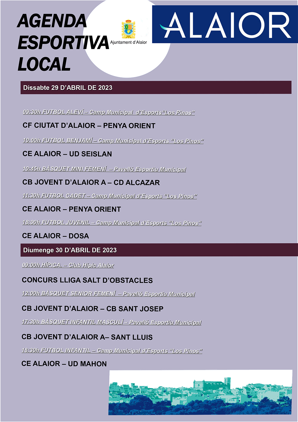 AGENDA ESPORTIVA Lô 2022