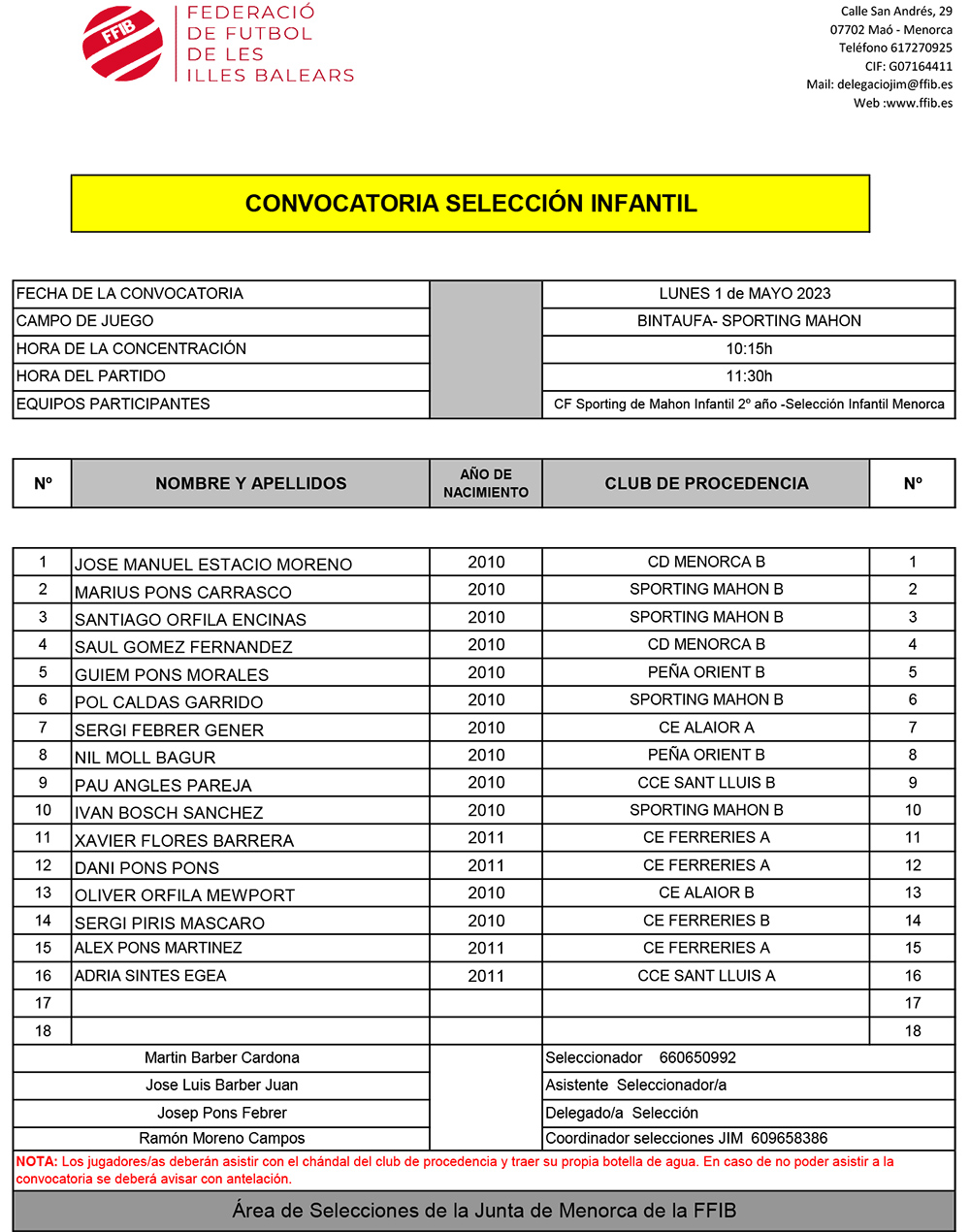 Convocatoria-seleccio-Infantil