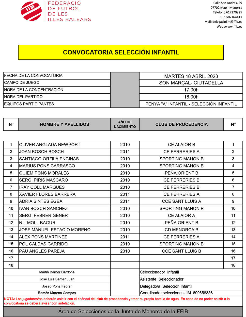 Convocatoria-seleccio-Infantil