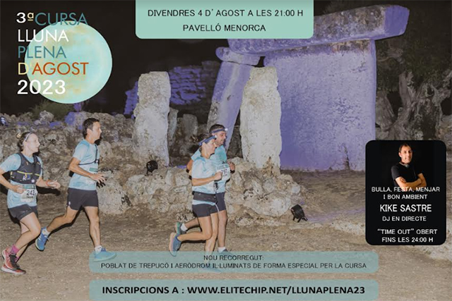 Cartel Cursa 3ª Lluna Plena d'agost