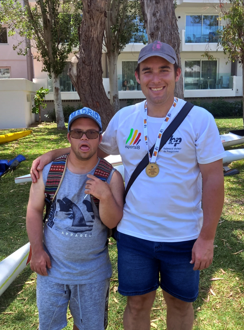 Issac Campeon baleares (derecha) y mark Barcelo - Equipo desplazado paracanoe