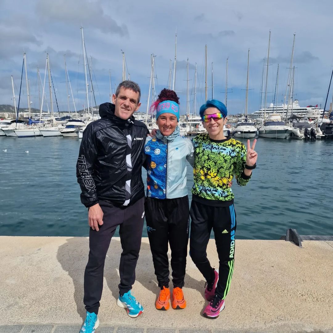 J.Valverde, M. Orives i M.Pallicer antes de la carrera