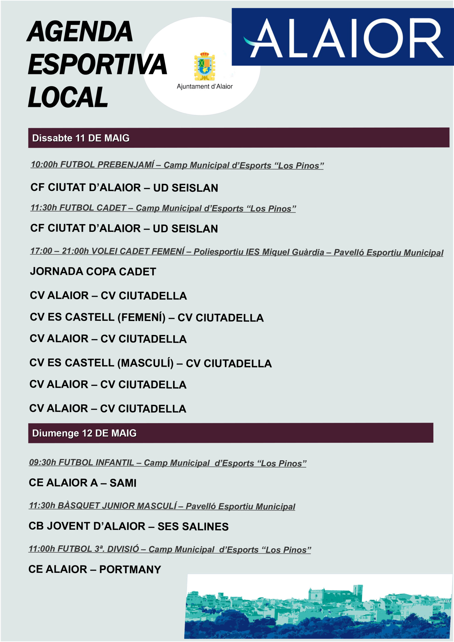 AGENDA ESPORTIVA LOCAL