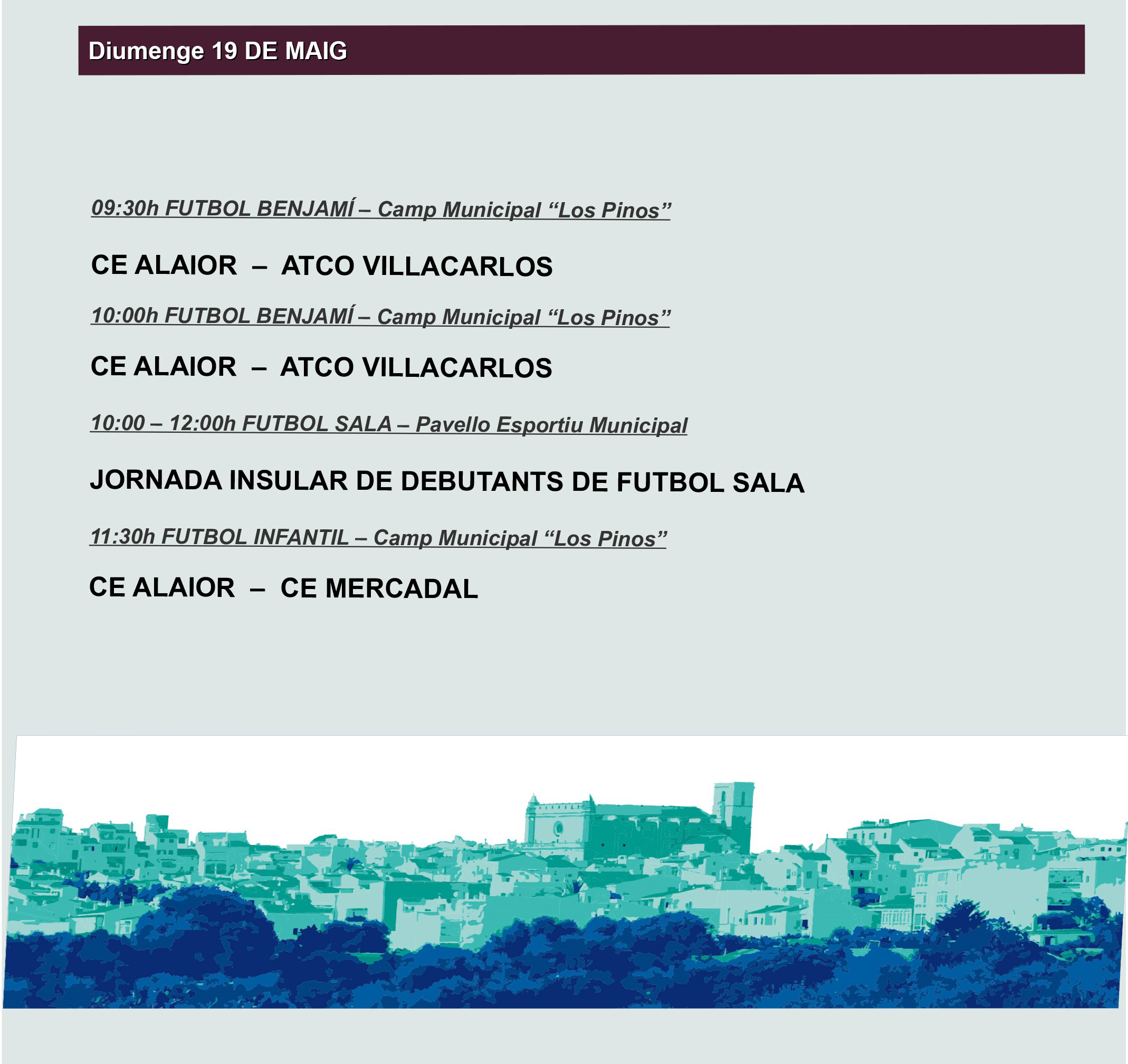 AGENDA ESPORTIVA LOCAL