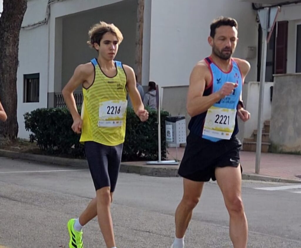 Izan Sánchez y Jose Fernandez durante la prueba