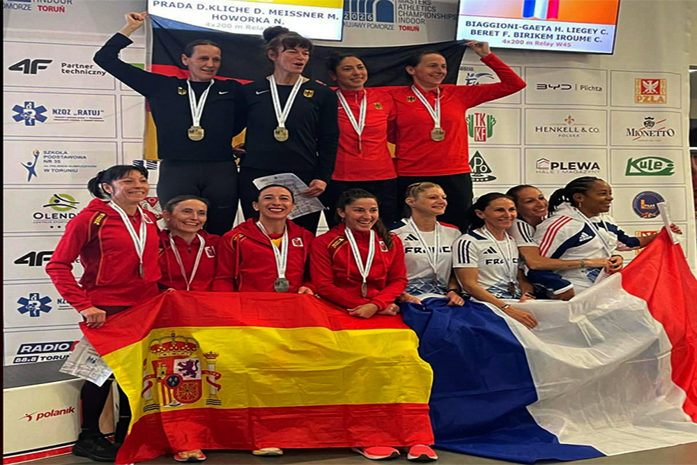 Ángela 'Lita' López- Plata en 4x200 Europeo Master en Polonia